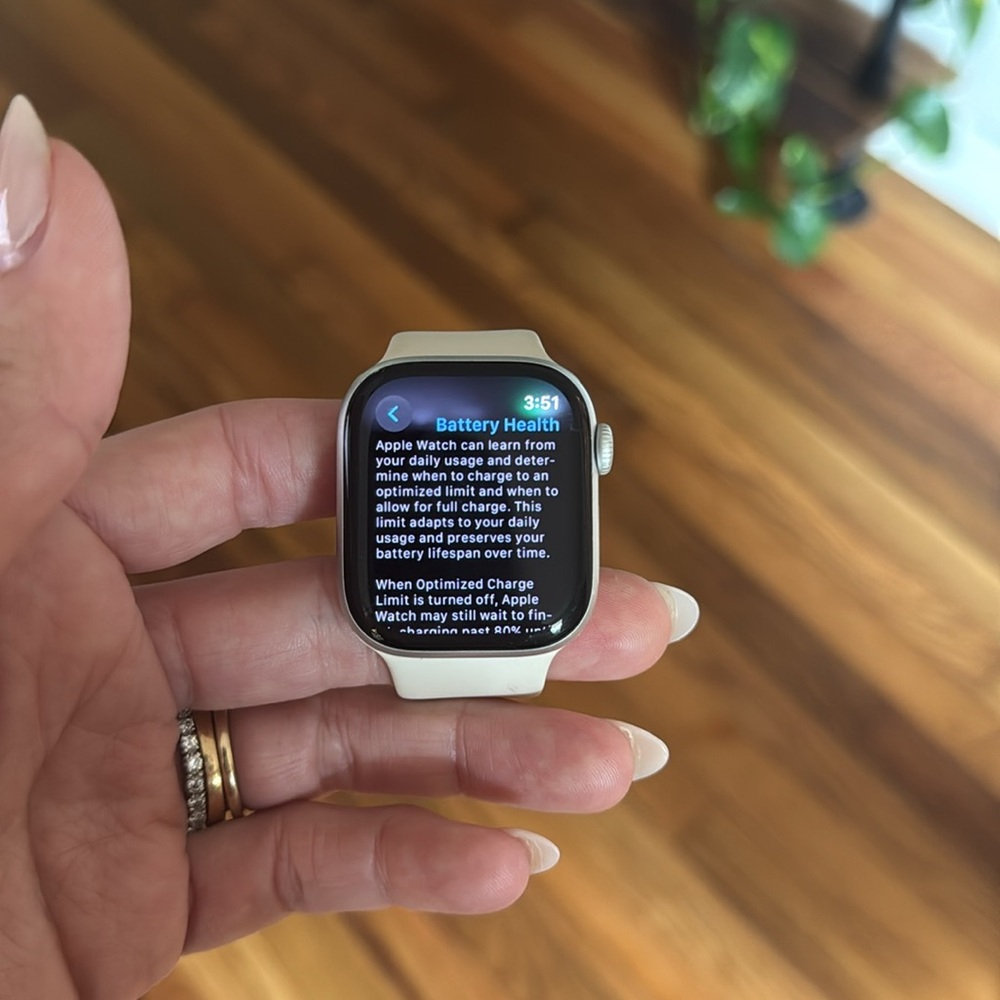 Apple Watch Series 10 GPS, 42mm Silver Aluminum Sport Case with Starlight Sport - Picture 14 of 16